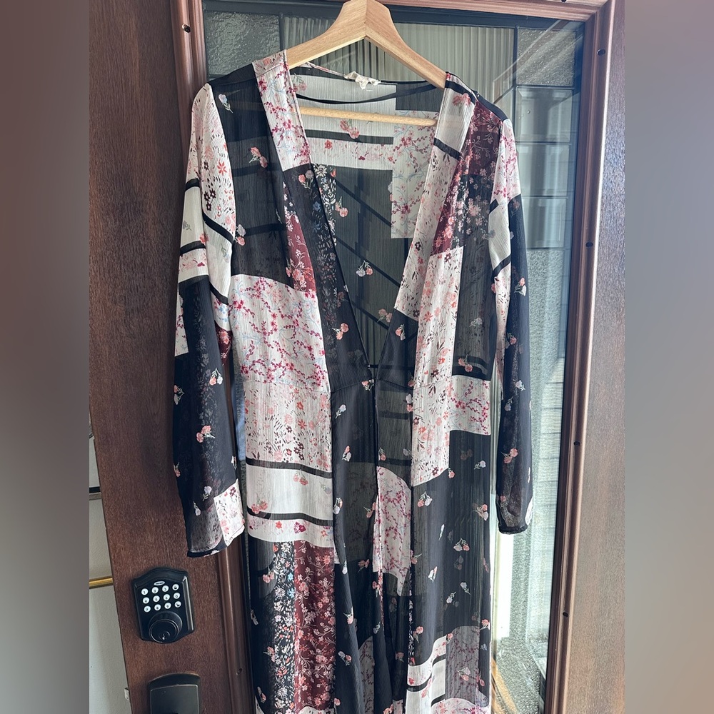 Sandy & Sid Boho Floral Patchwork Duster – Size M… - image 1